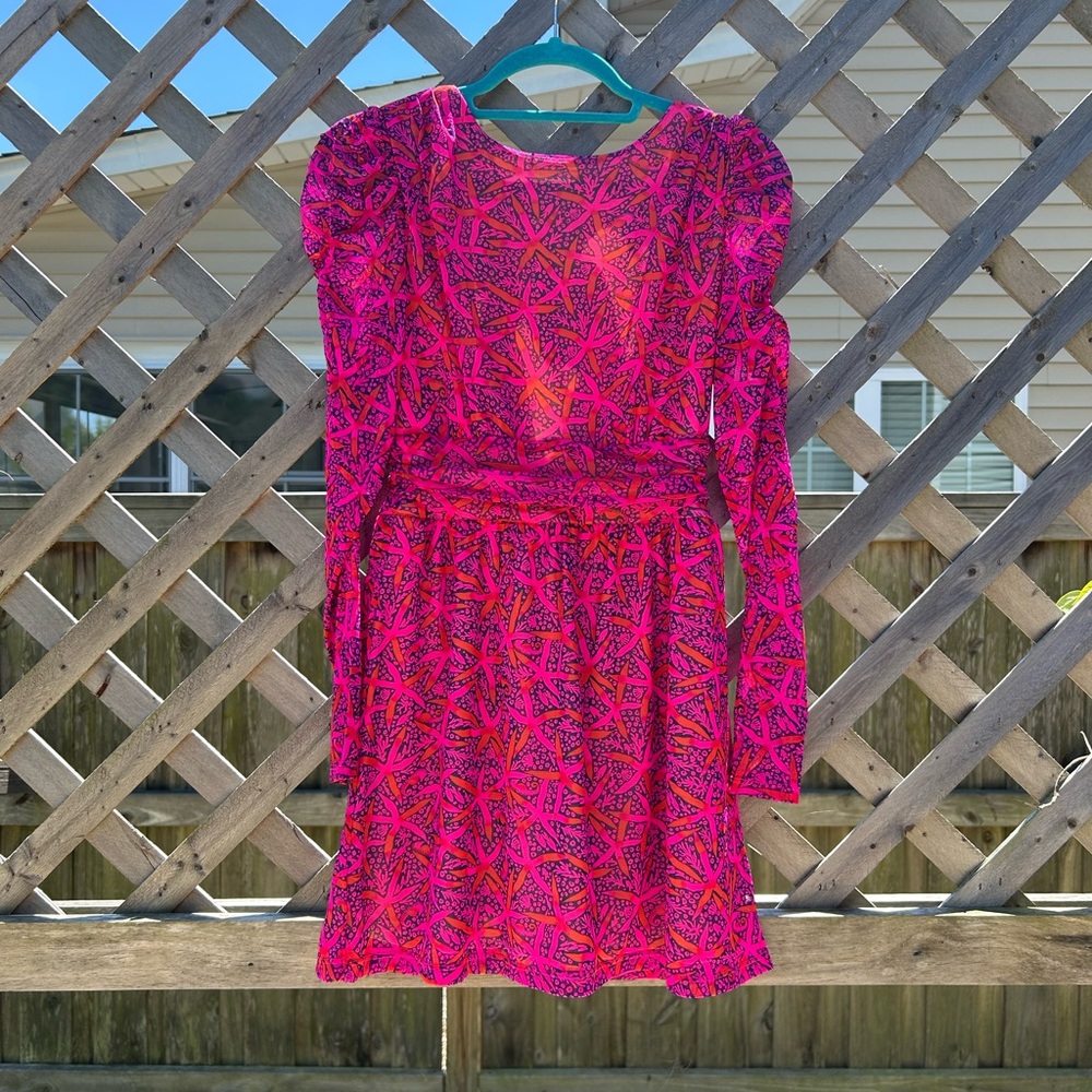 Lilly Pulitzer Pink Long Sleeve Cocktail Romper Dress